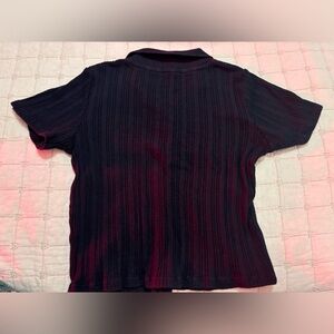 Brandy Melville Dark Blue Collared Top- BUY THREE TOPS GET ONE FREE